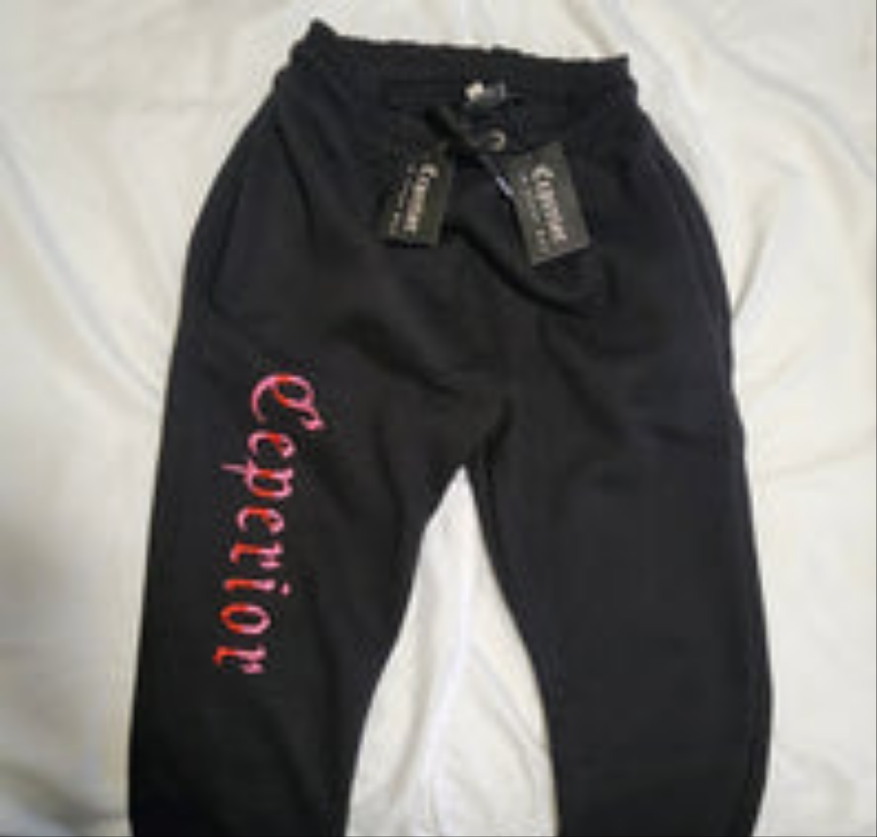 PINK/Red ON BLACK TrackPants